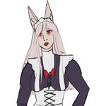 Full body sketch of my OC Vex